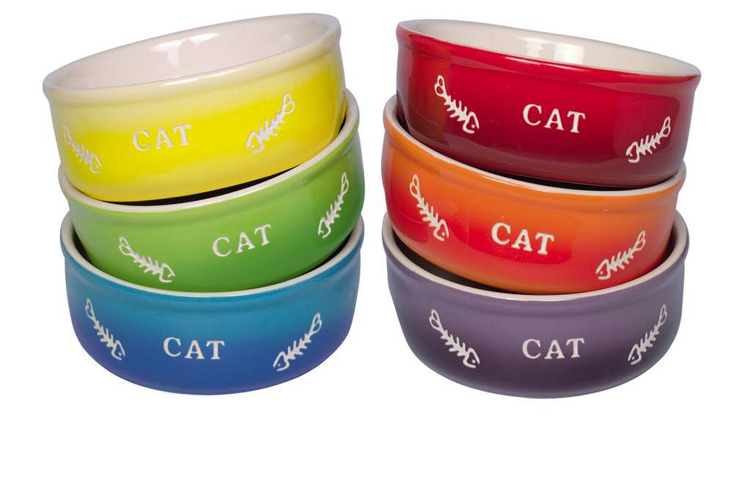 Keramikschale ,,Gradient"- Futternapf mit Farbverlauf für Katzen