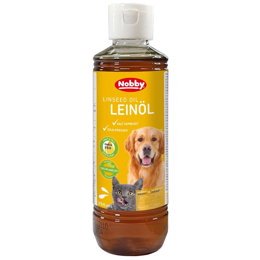 Leinöl - natürliche Nahrungsergänzungsmittel für Hunde & Katzen (250ml)