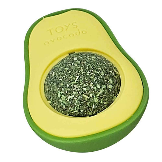 Catnipball ,,Avocado" - Beschäftigungsspielzeug für Katzen